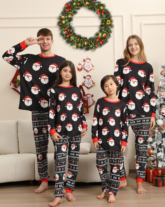 Pigiami Natalizi per Tutta la Famiglia, Pigiama Natale Famiglia Invernale Pigiama Natalizio, Manica Lungo Donna Uomo Pigiami di Natale Famiglia, Pigiami Natale Coppia Pigiama Natale Bambino Bambina