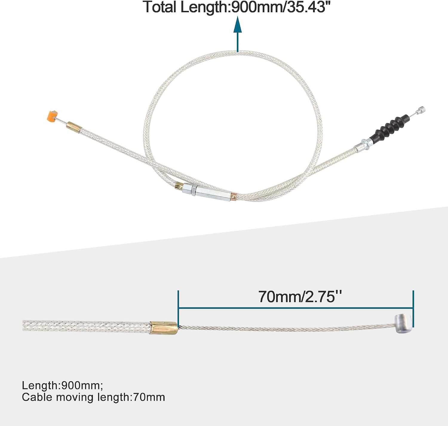 GOOFIT 35.43" Clutch Cable Replacement for 50cc 70cc 90cc 110cc 125cc Horizontal Engine ATV Quad Dirt Bike Chinese Scooter Moped Go Kart
