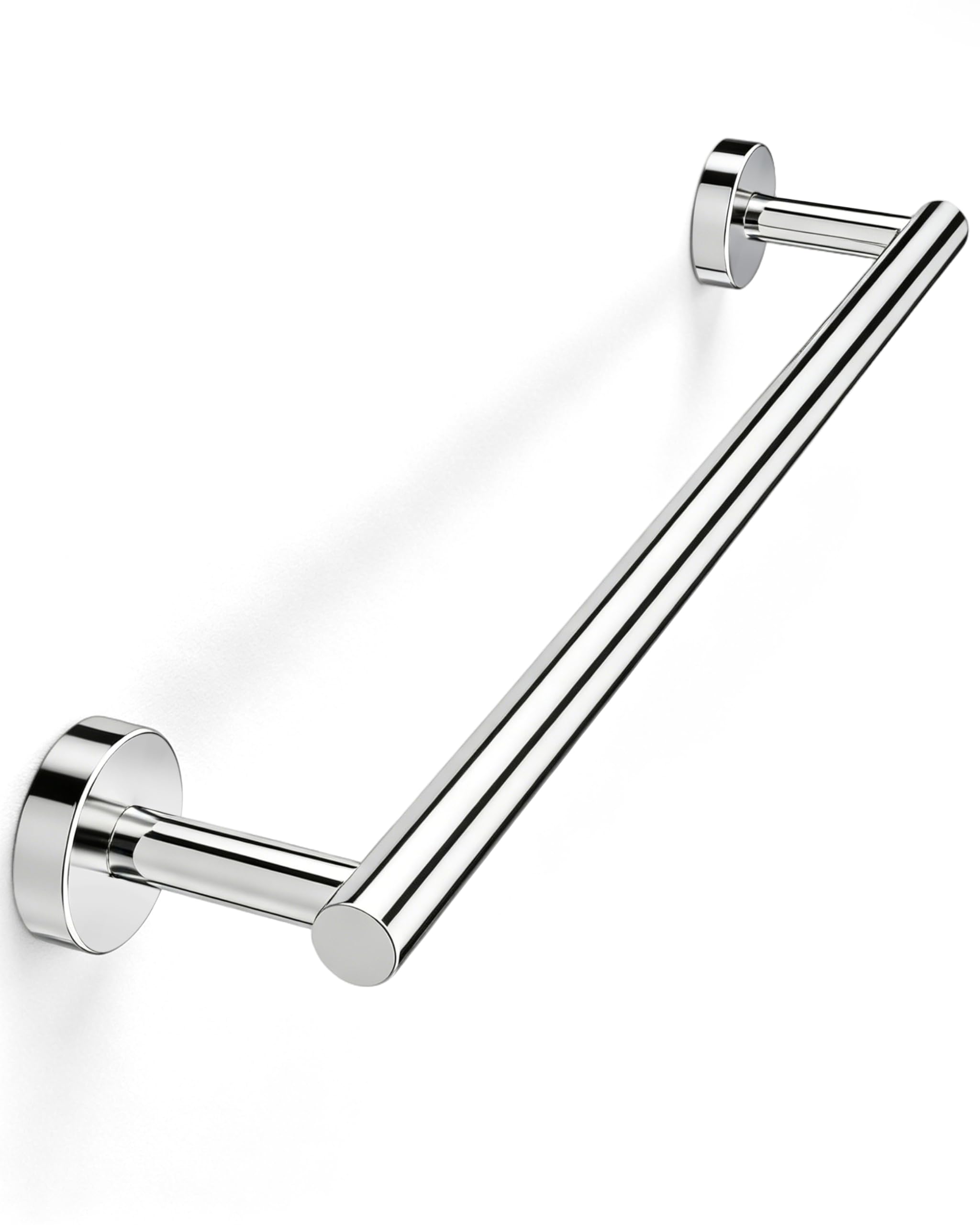 WZKALY Towel Rail Wall Mounted, 51cm Stainless Steel Towel Holder, Towel Rails for Bathroom or Kitchen, 45cm Center to Center (Chrome)