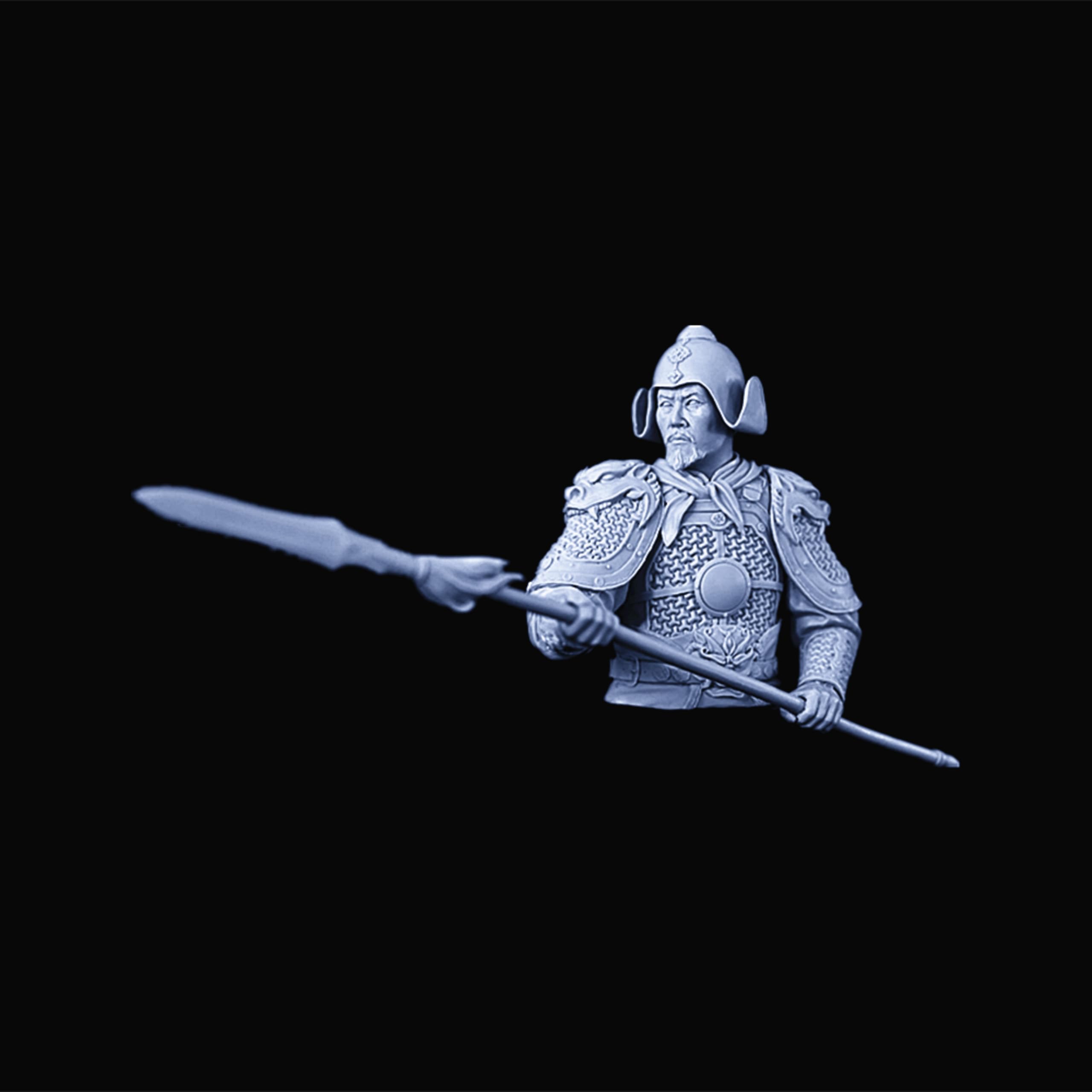 JICHENJIAN 1/10 Ancient Samurai Resin Soldier Bust Model Kit Unpainted and Unassembled Figure Resin Model Kit //H7v2L1