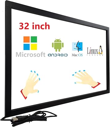 32 Inch Interactive 10 Points Infrared IR Touch Screen Overlay Frame Free Driver