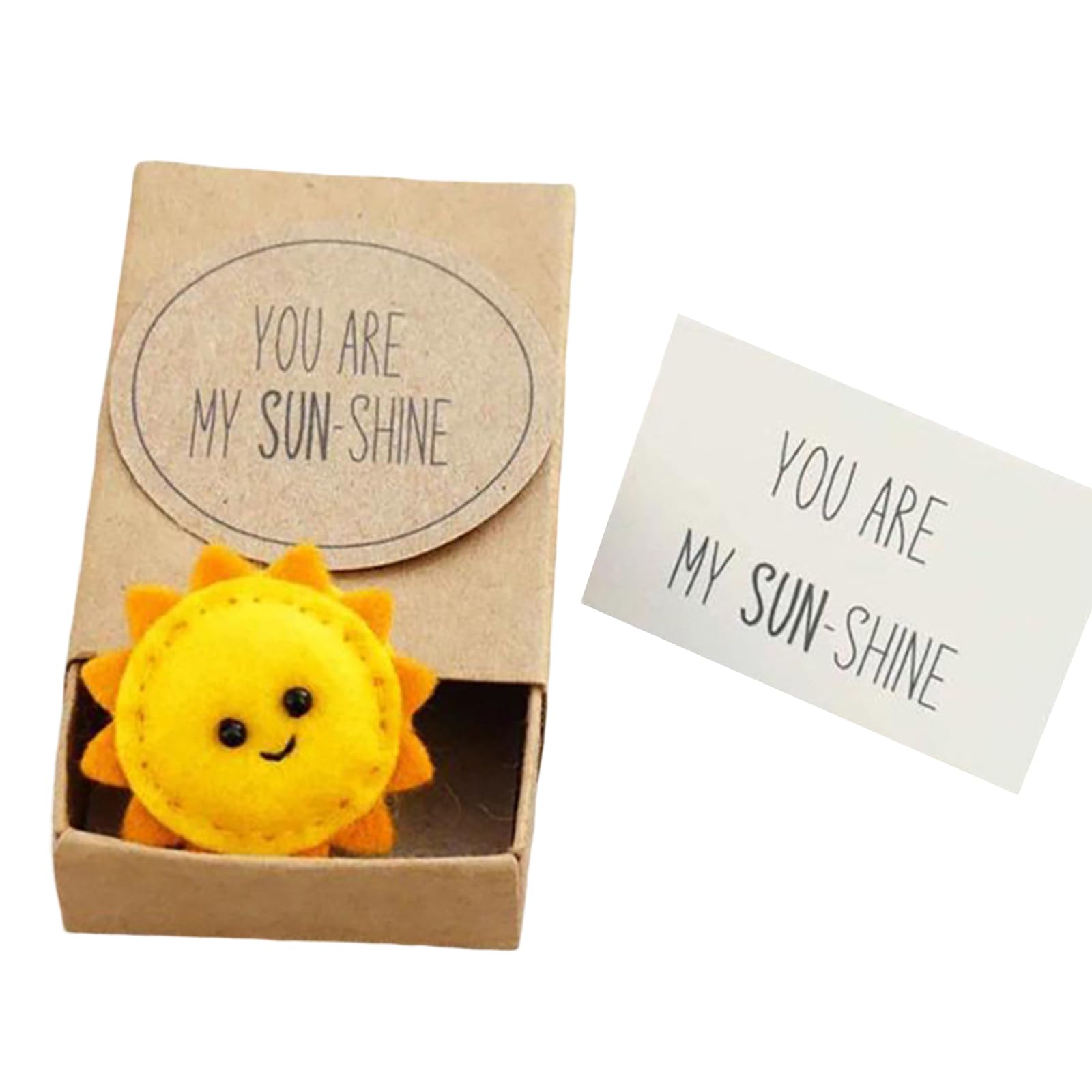 VBSYUYQ Sunflower Pocket Hug Gift, You Are My Sunshine Matchbox Gift with Affirmation Card