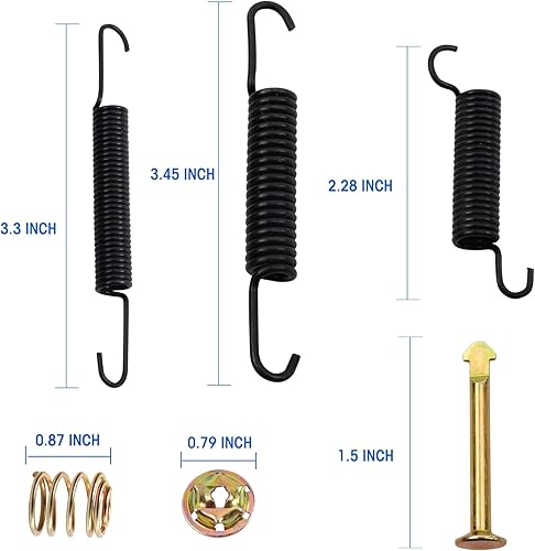 Miniatura 3 de Roykaw EZGO Pastillas de zapatas de freno y kit de muelles compatible con modelos de carrito de golf TXT/ST350/Workhorse y Yamaha 1993-Up G14, G16,
