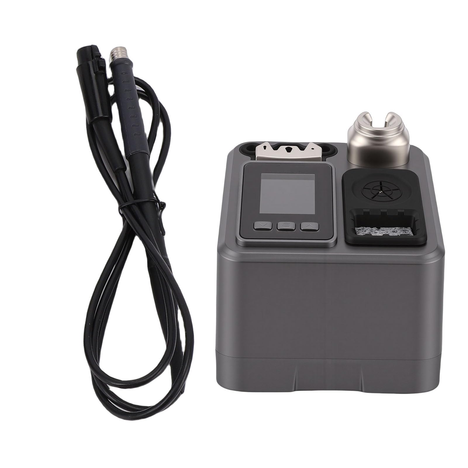 Generic Zestaw Lutownicy o Mocy 120 W. Precyzyjna Regulacja Temperatury PID z Wyświetlaczem LCD do Użytku profesjonalnego. Plastikowy Silikon (wtyczka UE)