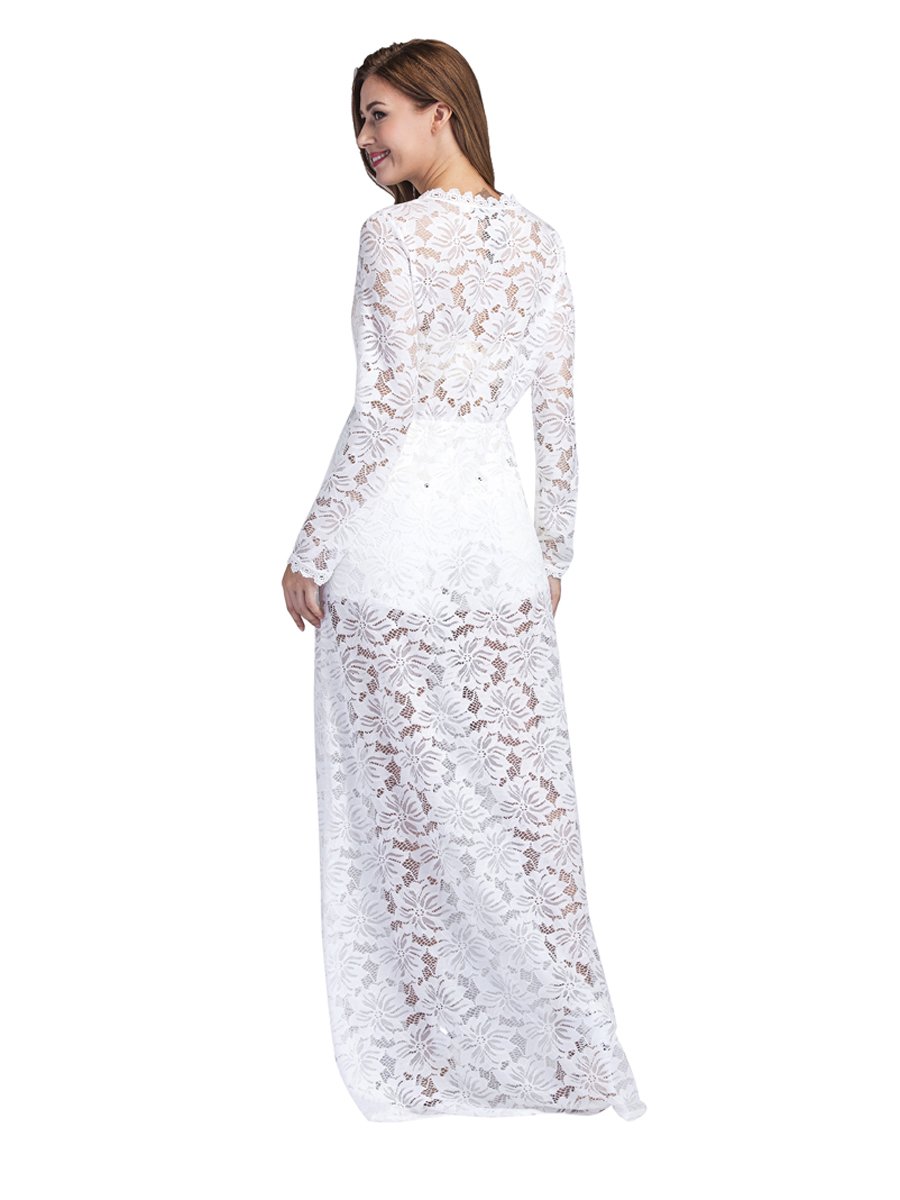 Yomoko Women Sexy Deep V Neck Lace Maternity Photography Maxi | Desertcart  Fiji