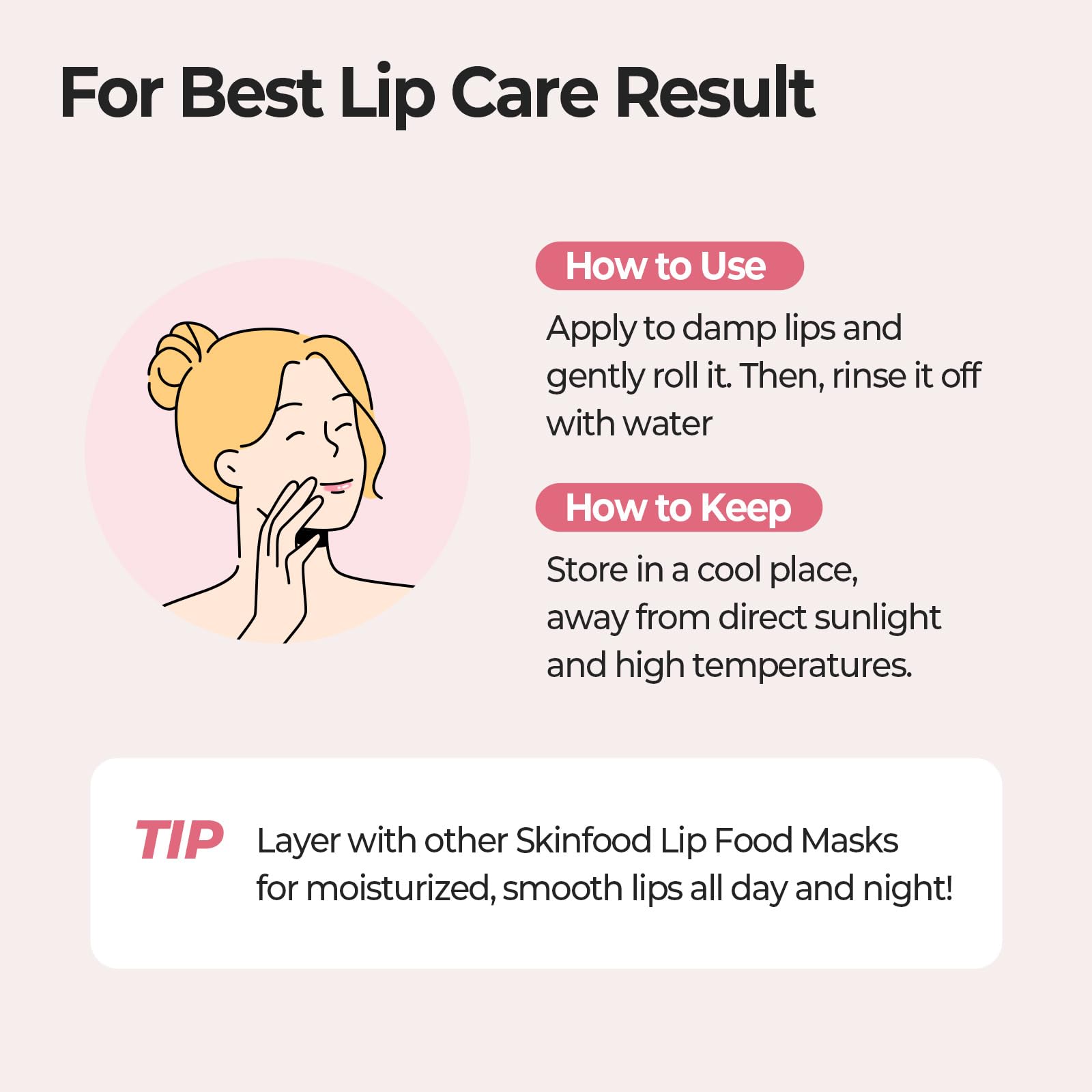 SKINFOOD - Mascarilla exfoliante labial de azúcar y fresa, cuidado de los labios, producto hidratante coreano para labios suaves y lisos, nutrición profunda, exfoliante de azúcar suave vegano (0.71 6