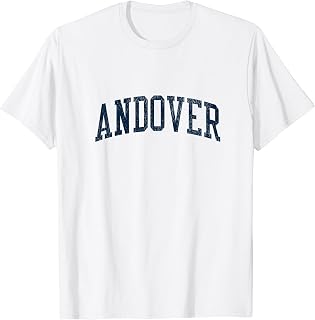 Andover NJ Vintage Athletic Sports JSN2 Navy Print T-Shirt