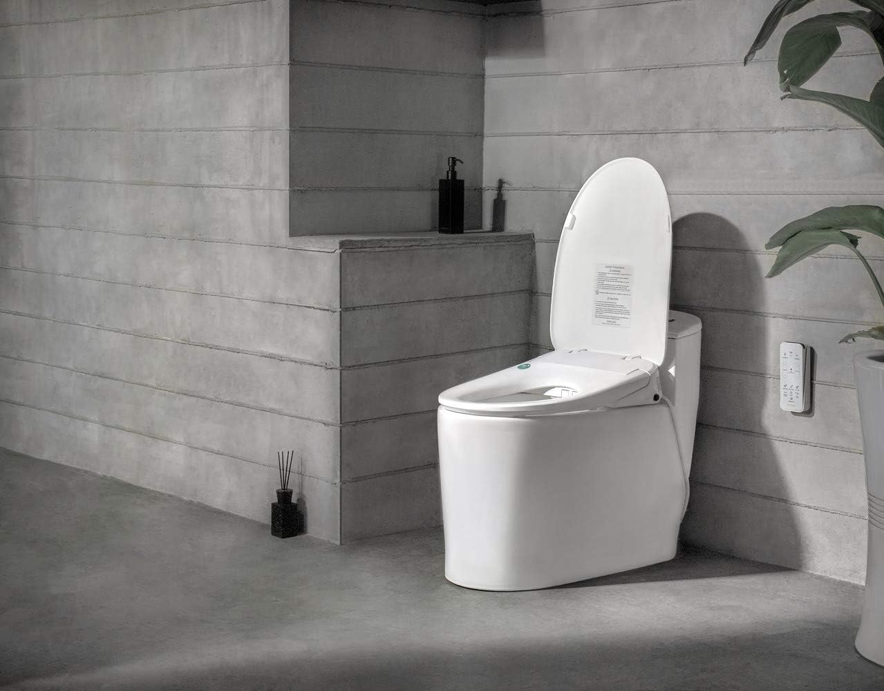 Cheapest 🛒 YANXUAN Bidet Toilet Seat, Slim Deign Instant Heating Smart Bidet, Self Cleaning Stainless Nozzle, Heated Seat, Warm Air Dryer, Deodorizer, Remote Control, Elongated