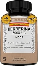 Nutrithent® 470 Tablets Pure Berberine 5000mg | Maximum Absorption for +5 Months | Digestive, Liver, Bowel Function (470 Tablets)