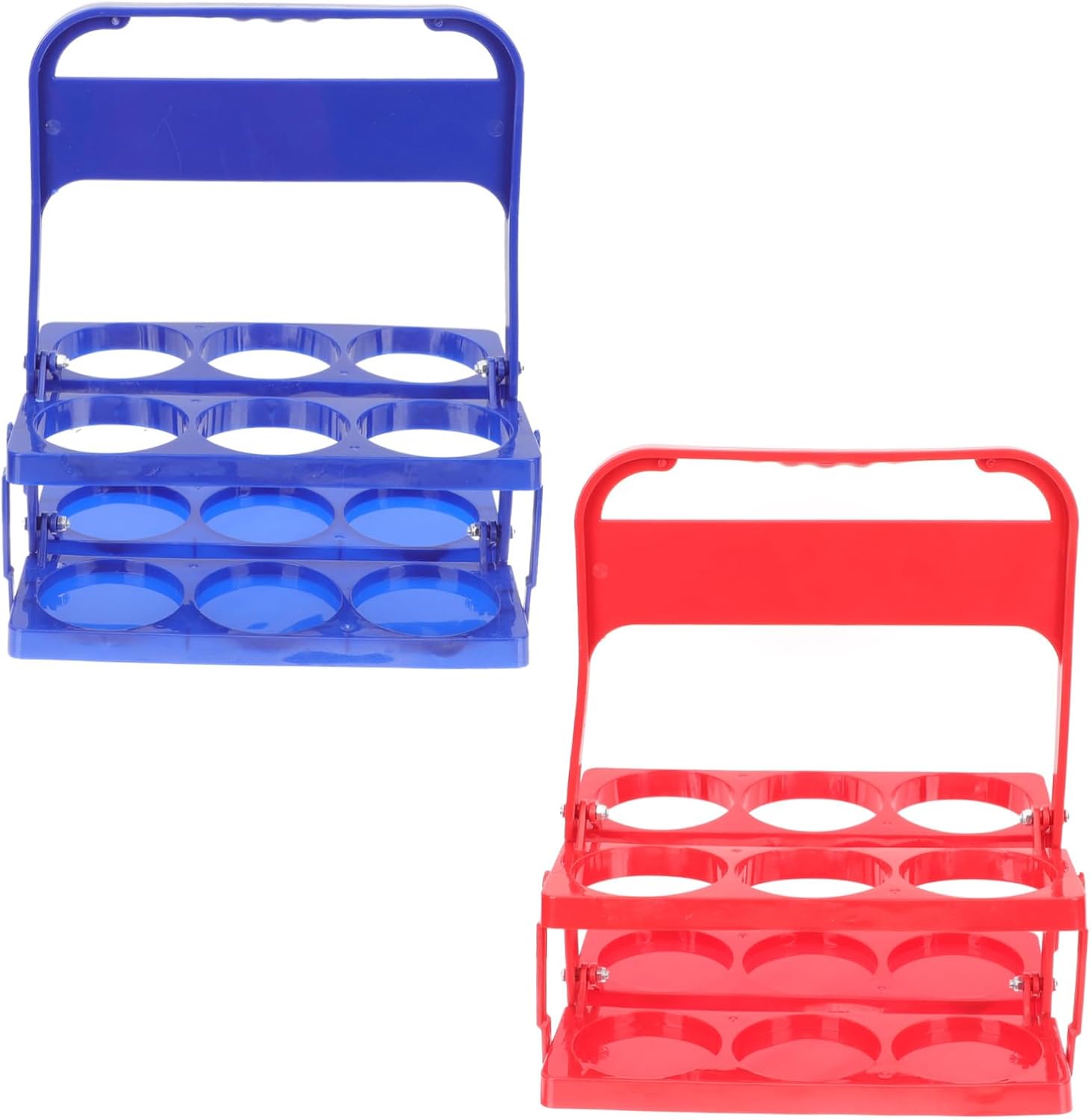 Ciieeo Folding Beer Bottle Rack Handles Plastic Beer Storage Basket for KTV Bar and Kitchen Organization for Parties Space Saving Design