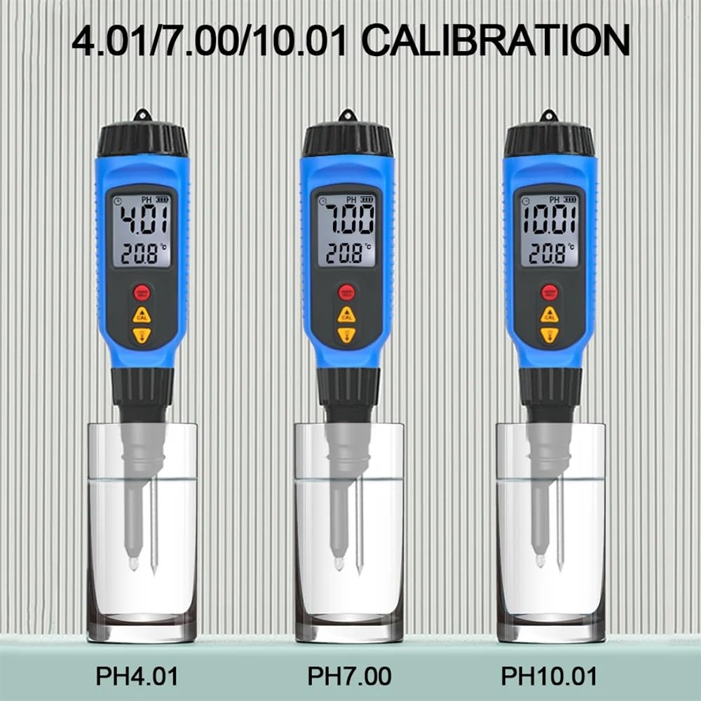 Medidor de pH penetración digital for masa, carne, verduras, frutas con medición temperatura