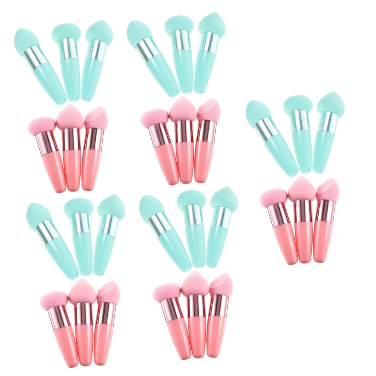 Ipetboom 30pièces Poudres De Maquillage Portable Éponges Cosmétique Humide Et Sèche Outils De Beauté Pour Application De Fond De Teint Et Poudre Accessoires De Maquillage Pour Femmes