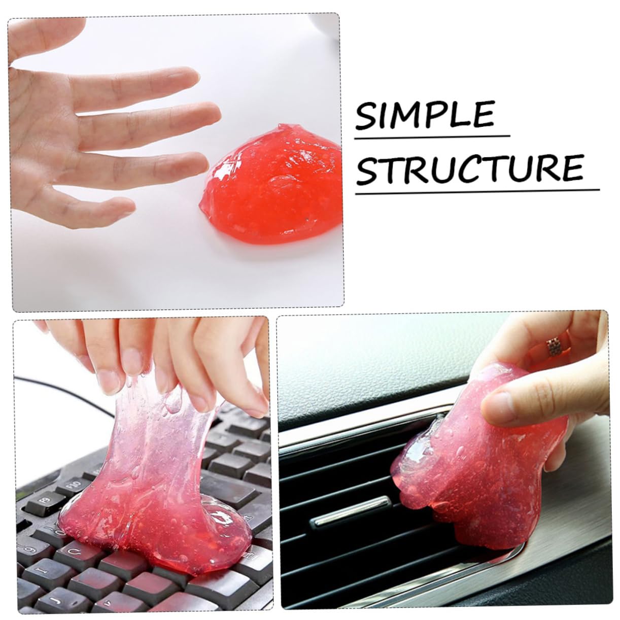 Gel Limpiador para Teclados y Limpieza de Polvo, 20 Unidades, Adecuado para Computadoras y Coches Color Aleatorio