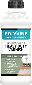 Polyvine Interior Wood Varnish Dead Flat Hard Wearing Quart