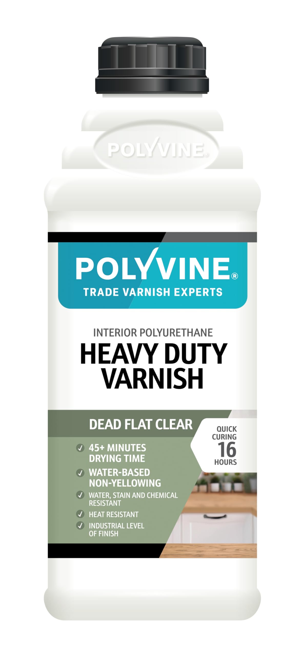Polyvine Dead Flat Interior Wood Varnish 1 Litre