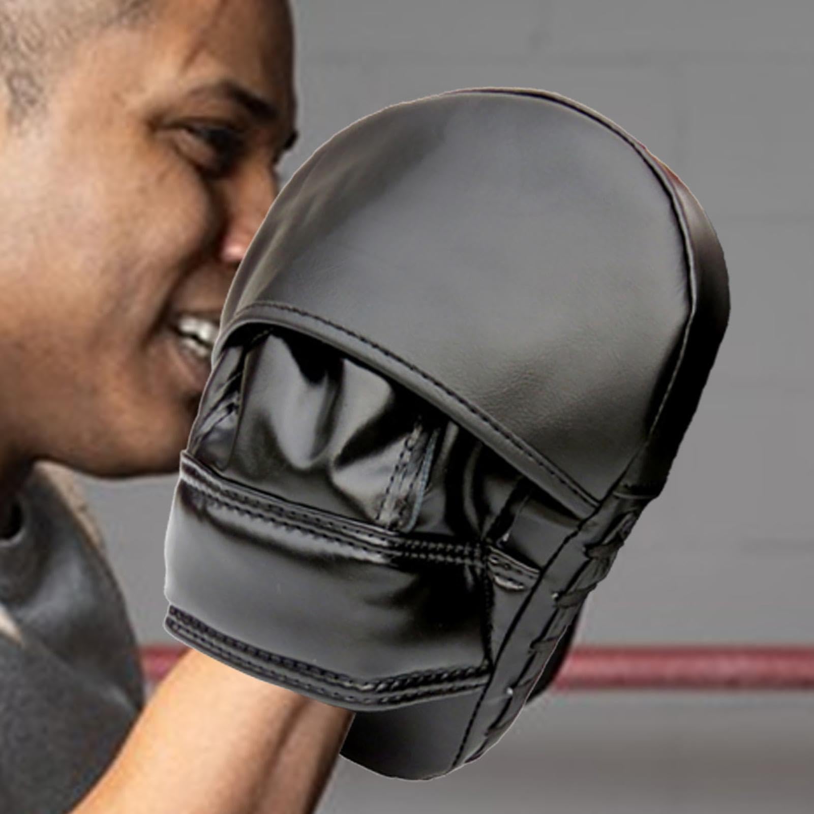 Guanti Boxe 2 Pezzi Guanti Da Messa A Fuoco Curvi - Guanti E Cuscinetti Boxe - Guanti Da Boxe Muay Thai | Per MMA, Kickboxing, Arti Marziali - Punzonatura Imbottita, Coaching Strike Shield