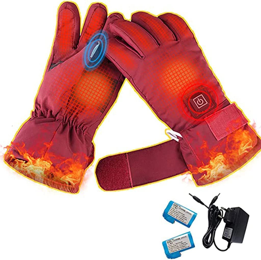 Gants chauffants rechargeables CHEWYNP pour femme, gants thermiques d'hiver de ski