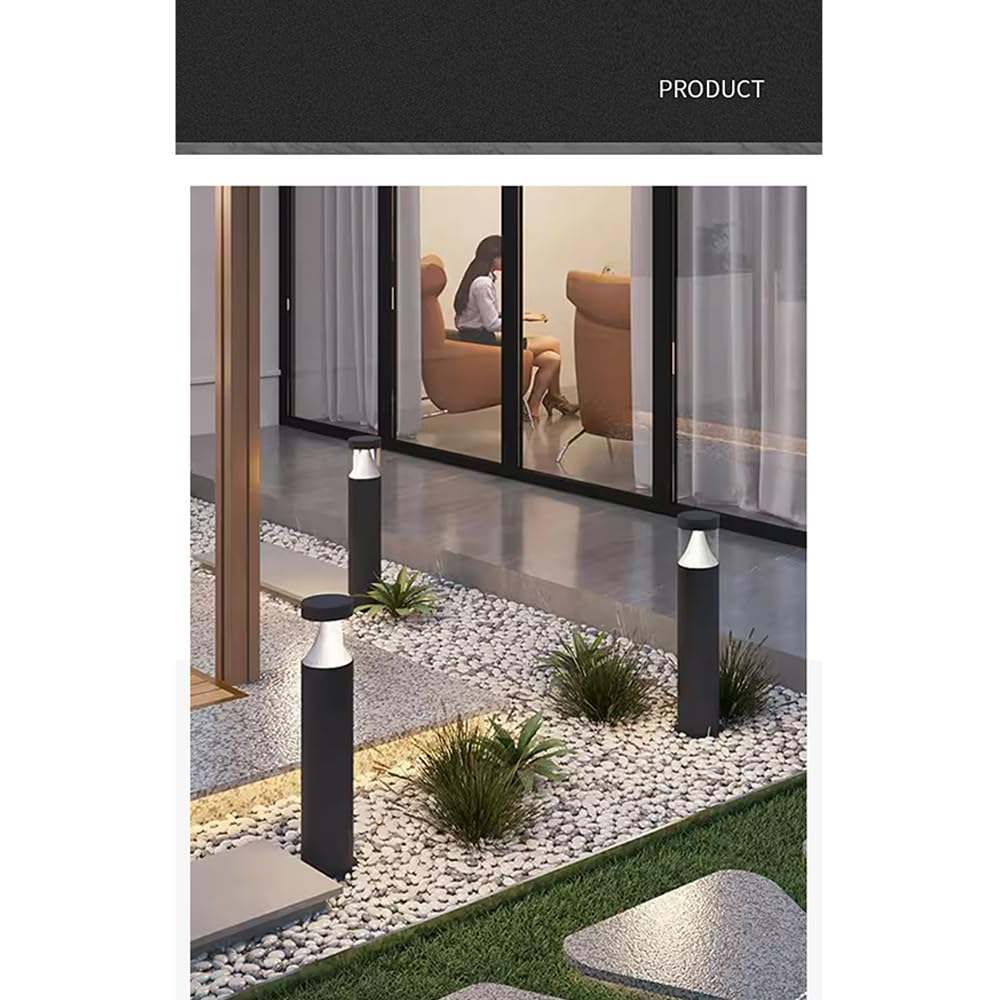 Lampada Solare da Giardino contemporanea, Impermeabile, per Ville, Giardini, Cortili, quartieri residenziali (Stile 39 A H60CM, 1 Pezzo)