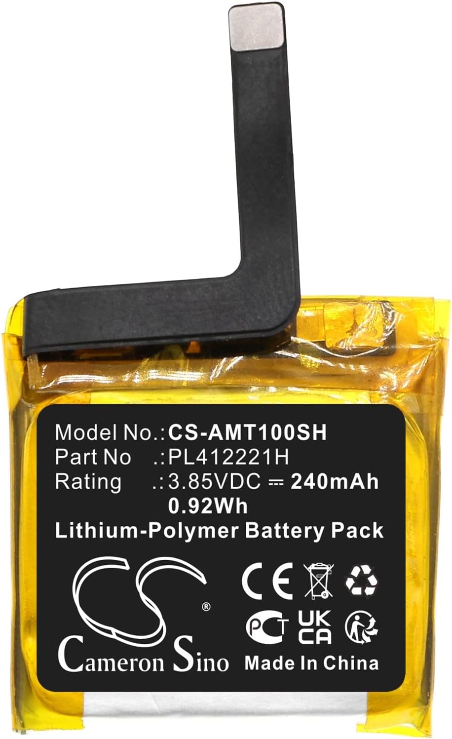 VI VINTRONS Battery for Amazfit A1913, A1914, A1969, A2021, C17, GTS, GTS 1S, PL412221H,