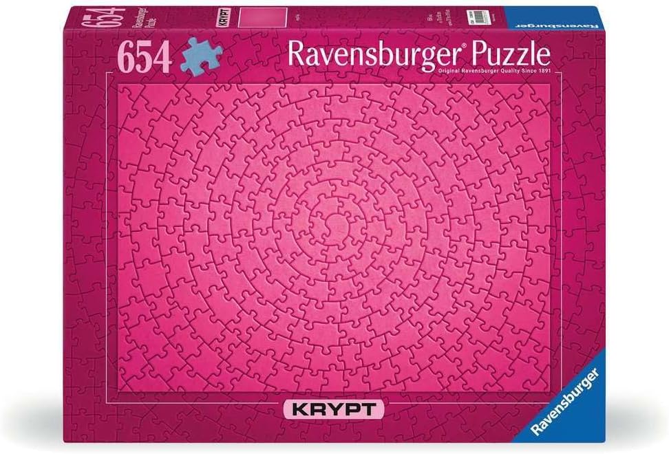 Ravensburger Krypt Pink 631 Piece Challenge Jigsaw Puzzle for Adults - 12000104 - Handcrafted Tooling, Made in Germany, Every Piece Fits Together Perfectly