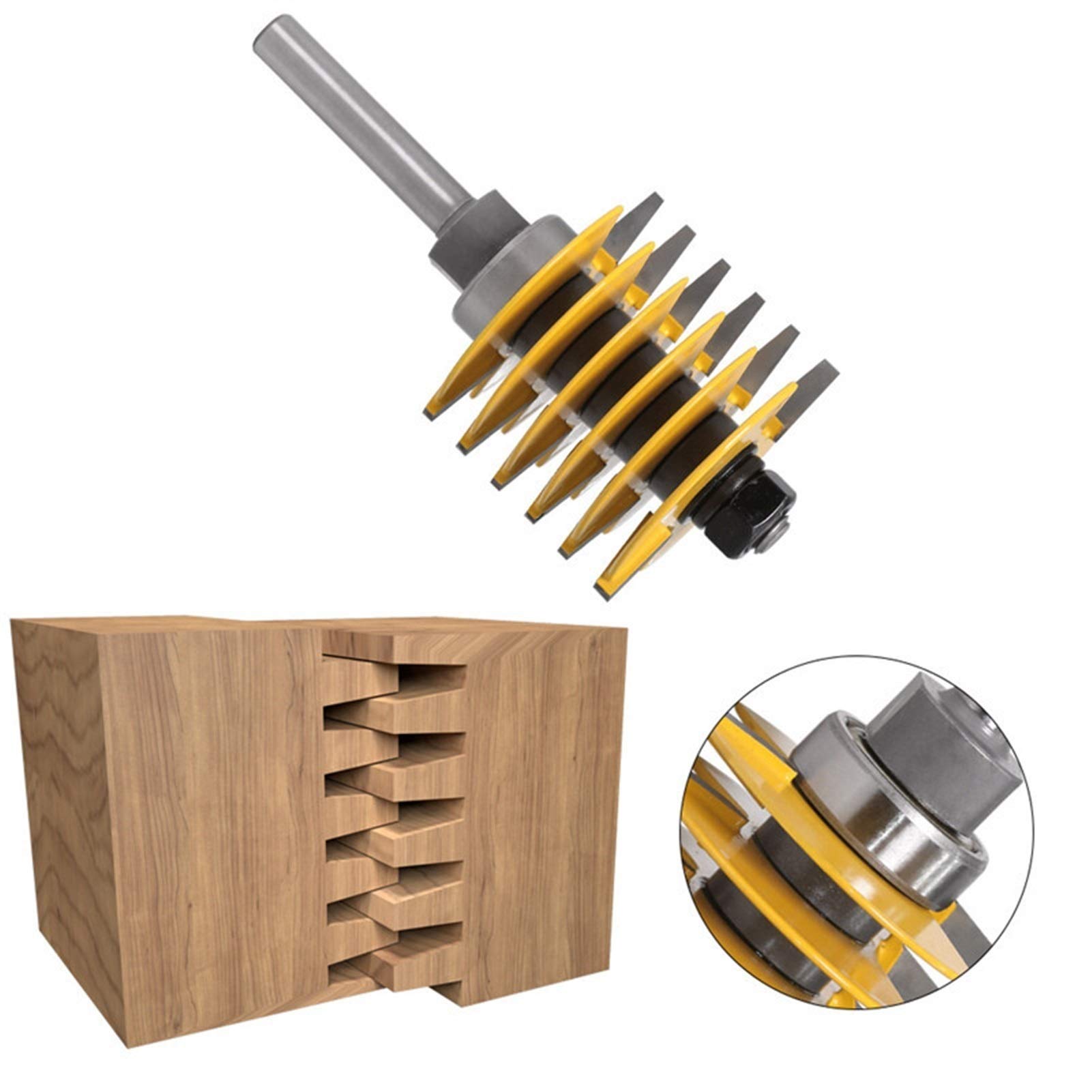 Tondeuse à bois Zkenyao, fraise de toupie 8mm/12.7mm, queue 2 dents, coupeur réglable