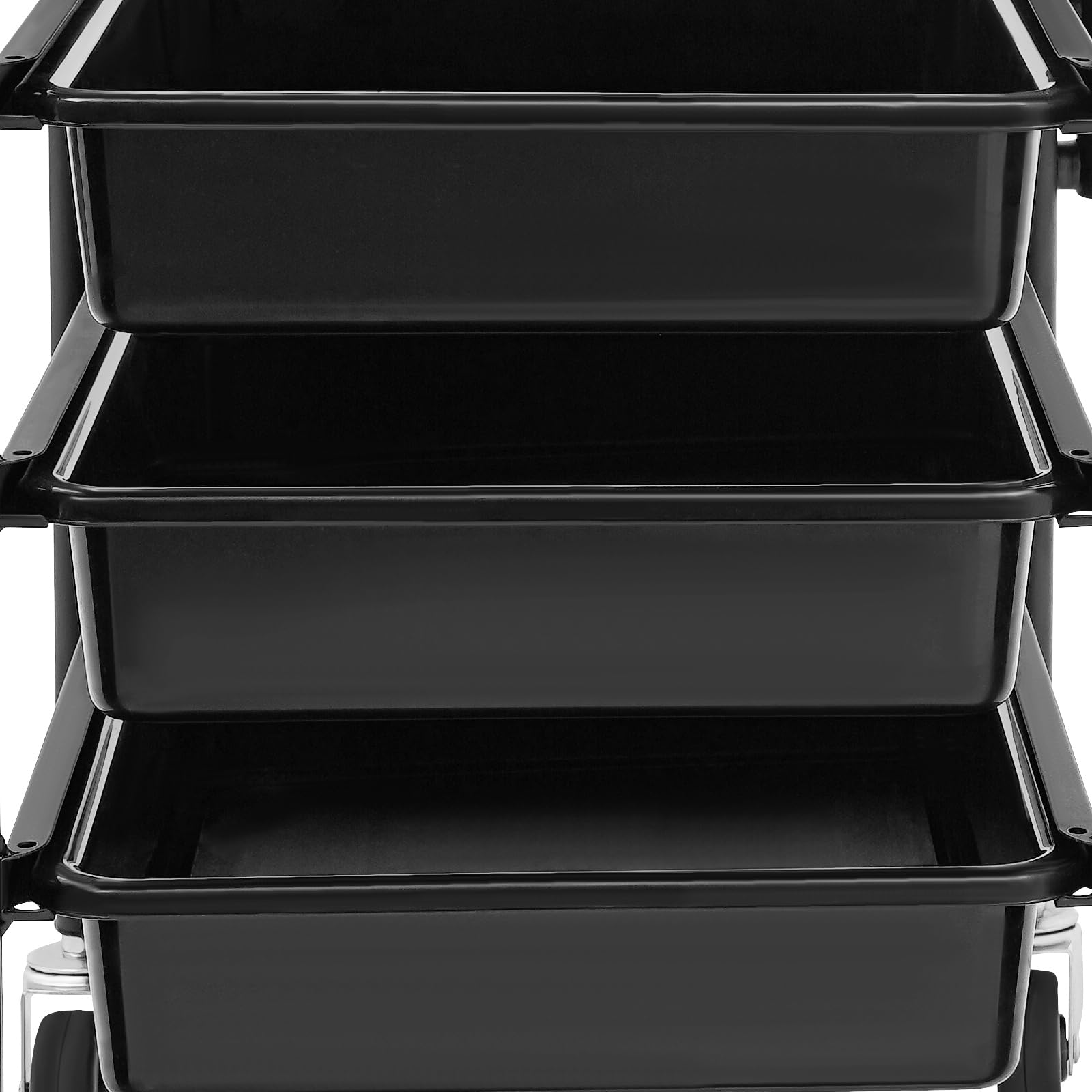 OUKANING Mesa de manicura con asiento, capacidad de carga de 75 kg, mesa de uñas con 3 cajones y soporte giratorio para manos, ruedas, estación de manicura para salón de uñas y cosméticos (negro)