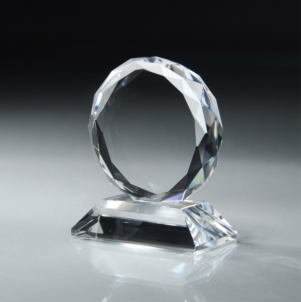 SHOP AWARDS AND GIFTS Optical Cut Crystal Award, Size 3 Inch Height x 2-1/2 Inch Width