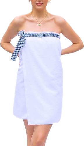 Miniatura 1 de UWRAPT - Toalla y toalla todo en uno. Ajustable que se adapta a diferentes tamaños de cuerpo. Sin toalla de velcro. No elástica. Toalla envolvente