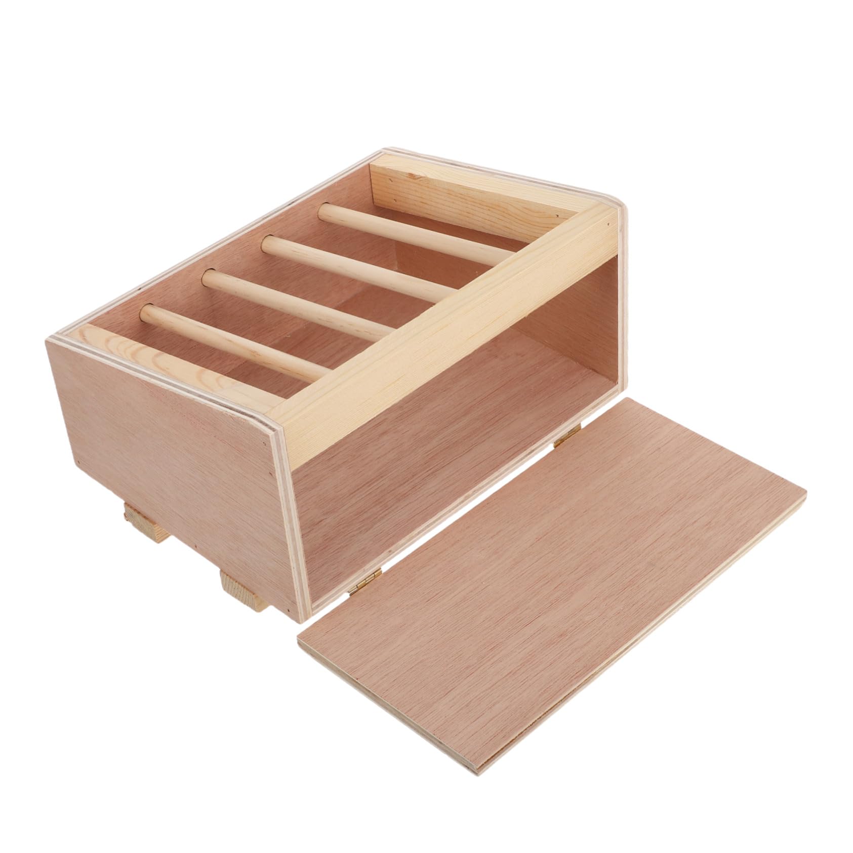 SHINEOFI Râtelier à Foin pour Lapins et Cobayes Mangeoire Bois Suspendue ou Posable Distributeur de Nourriture pour Cages de Petits Animaux
