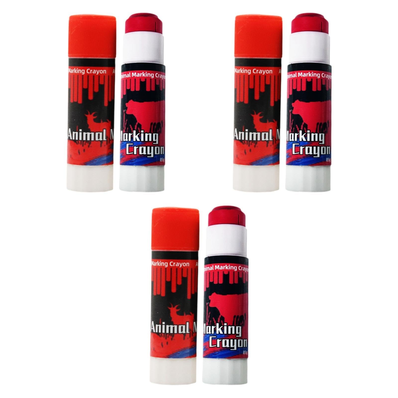 12 Pezzi Pennarello Marcatore Bestiame Gesso Animali Pennarello Zootecnico Penna per Marcatura Capi Colori Ben Visibili E Resistenti al, Rosso 12 Pezzi