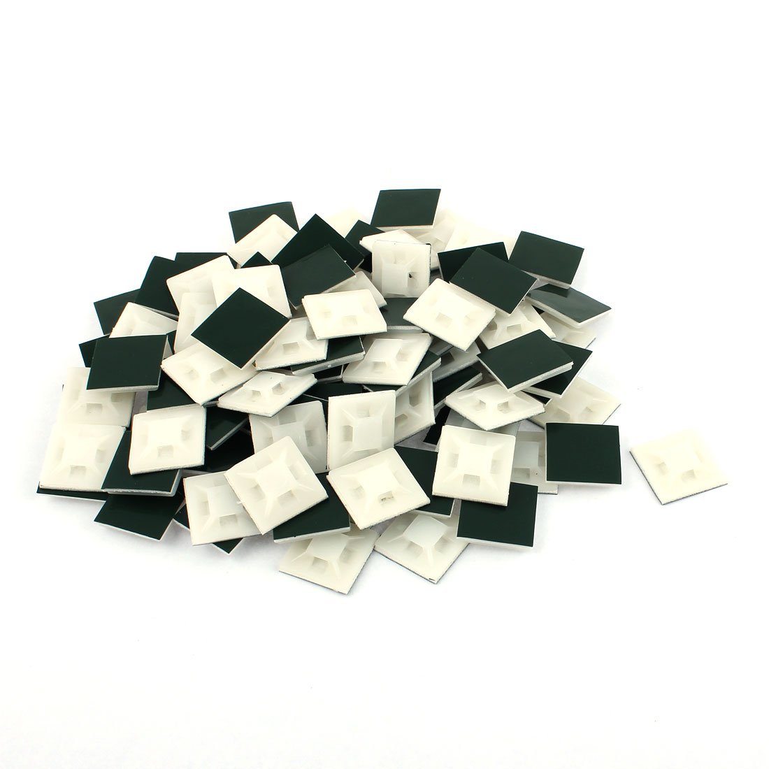 Cable tie Fixing seat 100 Pcs 20mm Square Plastic Self-Adhesive Cable Tie Mount Base Holder