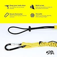 Vista 3 de BearTOOLS Cordón para herramientas con correa de hebilla, cuerda elástica de clip, conector de bloqueo de tornillo resistente, protección contra