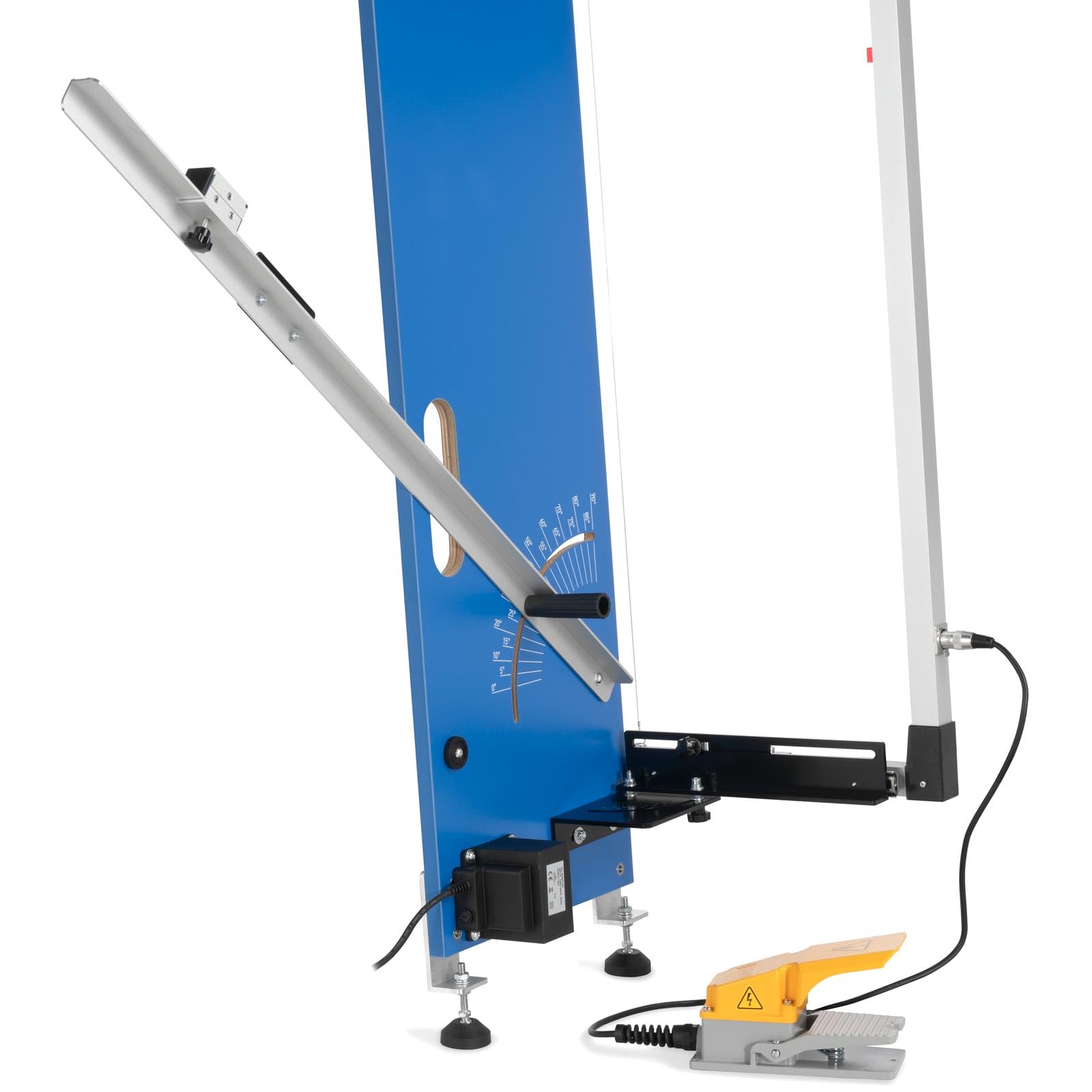 BAUTEC Styroporschneider GAZELLE 2.1 + STYROCUTTER 250W » Premium-Set mit 10 Schneidedrähten, Schleifraspel, Gerüsthalterung, Fußschalter, 6 Styrogrips, Softbag + Klingenset für Handschneider