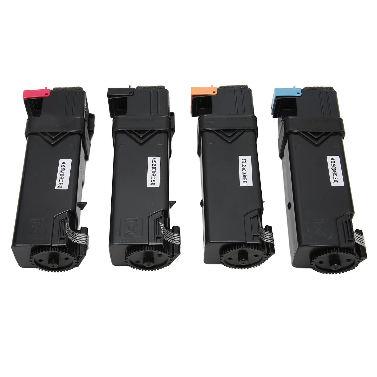 Juego de Cartuchos de Tóner de 4 Uds de Alto Volumen Compatible con Phaser 6125 Ideal para Uso en el Hogar y la Oficina Material de PVC