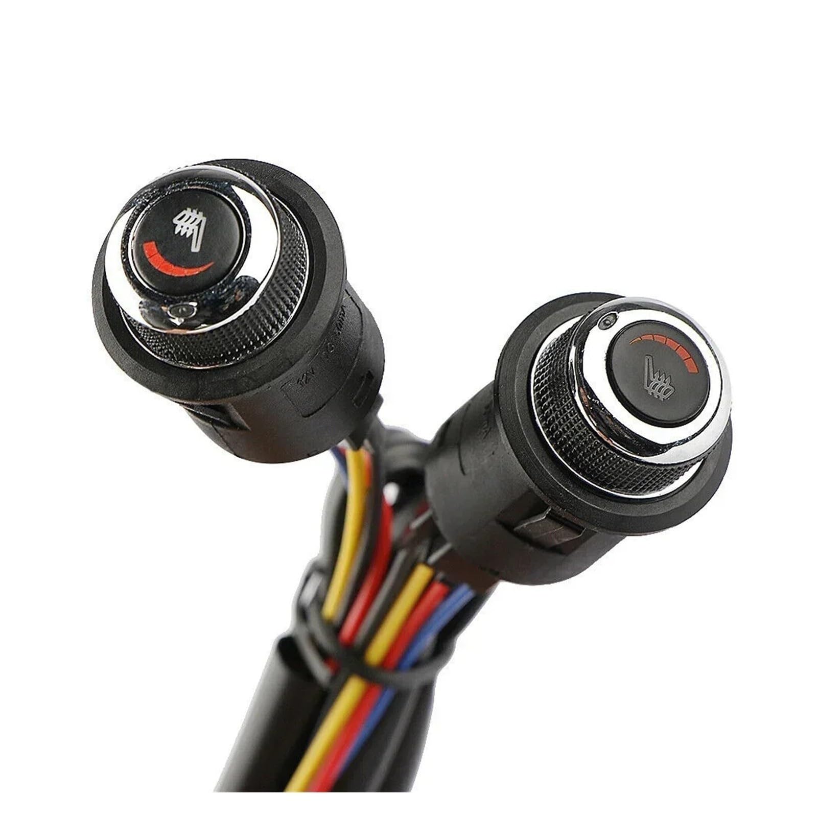 Calentador Universal for asiento de coche, almohadillas térmicas 12V, 6 niveles, calefacción fibra carbono, cojín redondo, interruptor Control, calentador invierno(Only 1 Switch Kit)