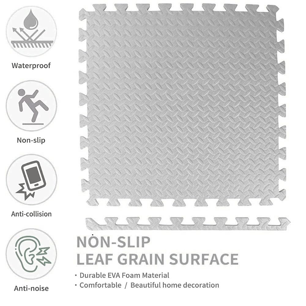 Interlocking SIGNATRON Play Mat -12 mm Thick | Kids mats for Floor | Baby Crawling and Play Mat (6 Tiles - 24 Square Feet, Brown - Pink - White) 4