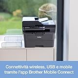 Brother MFC-L2835DW - 4-in-1 Multifunction Printer (Print/Scan/Copy/Fax) Black & White Laser - WiFi & Ethernet - 50 Sheets Document Feeder (ADF) - Eligible for the EcoPro Bundle - 5