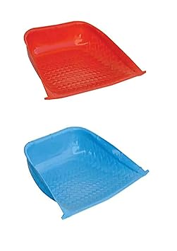 Pmw - Plastic Muram - Moram - Small Size Plastic Rice Cleaner - Soop - Sup for Kitchen - Pack of 2 (Multicolor)