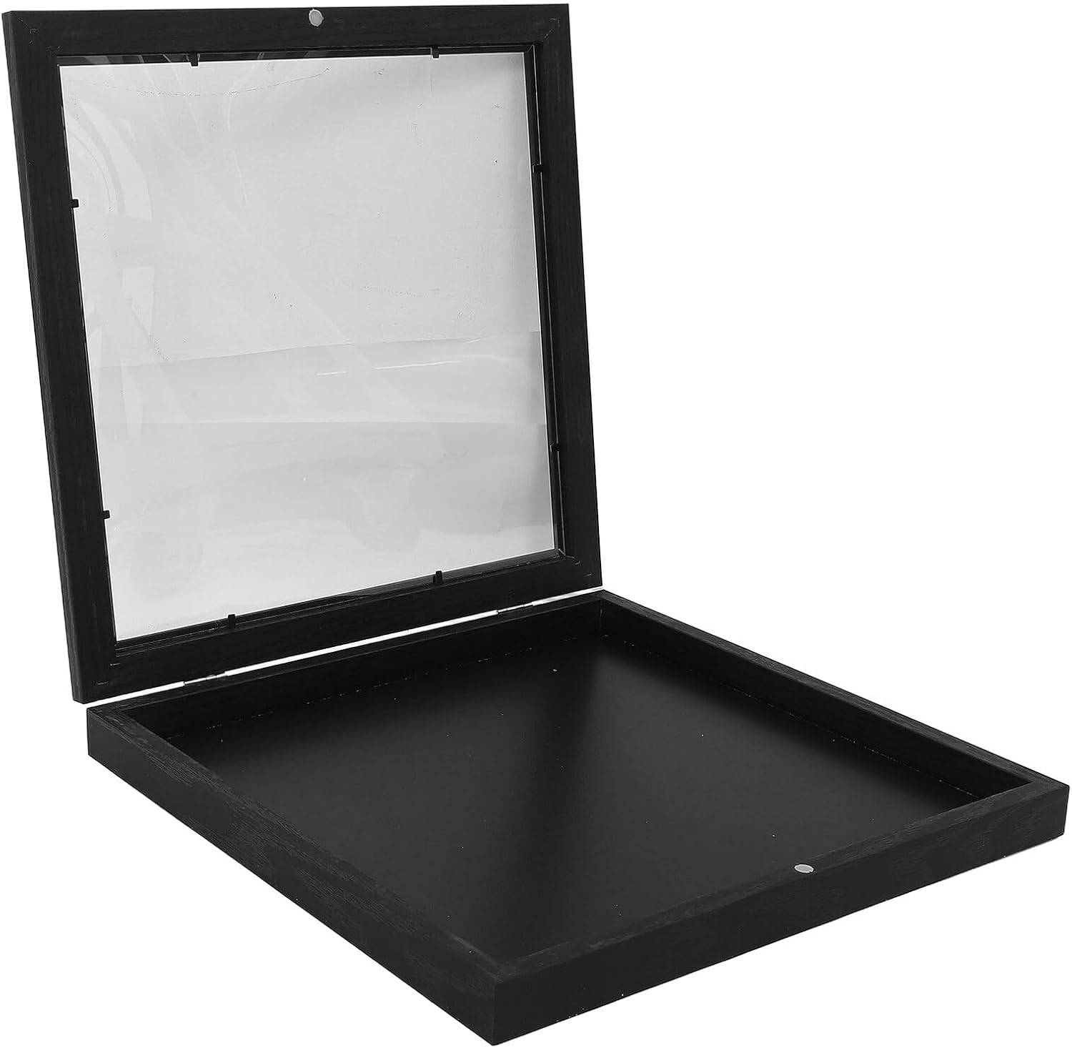 Sports Jersey Display Case Shadow Box Frame 13x13 Black Wood for Football Soccer Baseball Basketball Memorabilia Collector Home Decor