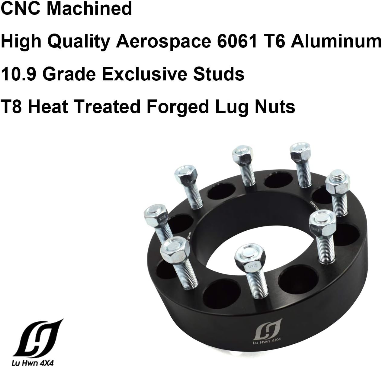 8x6.5 Wheel Spacers 2 inch with 9/16-18 Studs Compatible with 94-10 Dodge Ram 2500 3500, Pack of 4