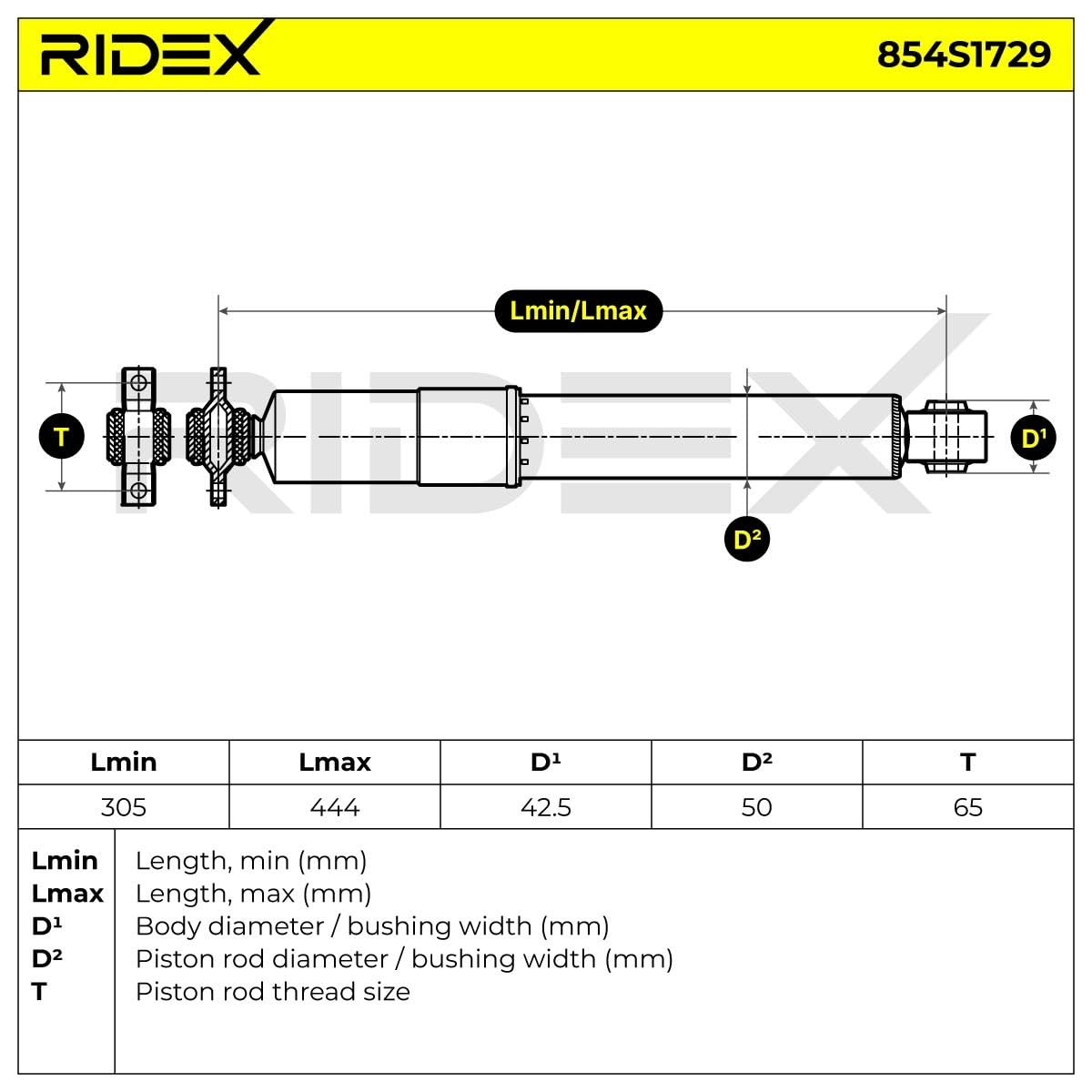 RIDEX 854S1729 2x Amortiguador Trasero Compatible con JAGUAR X-Type Berlina X400