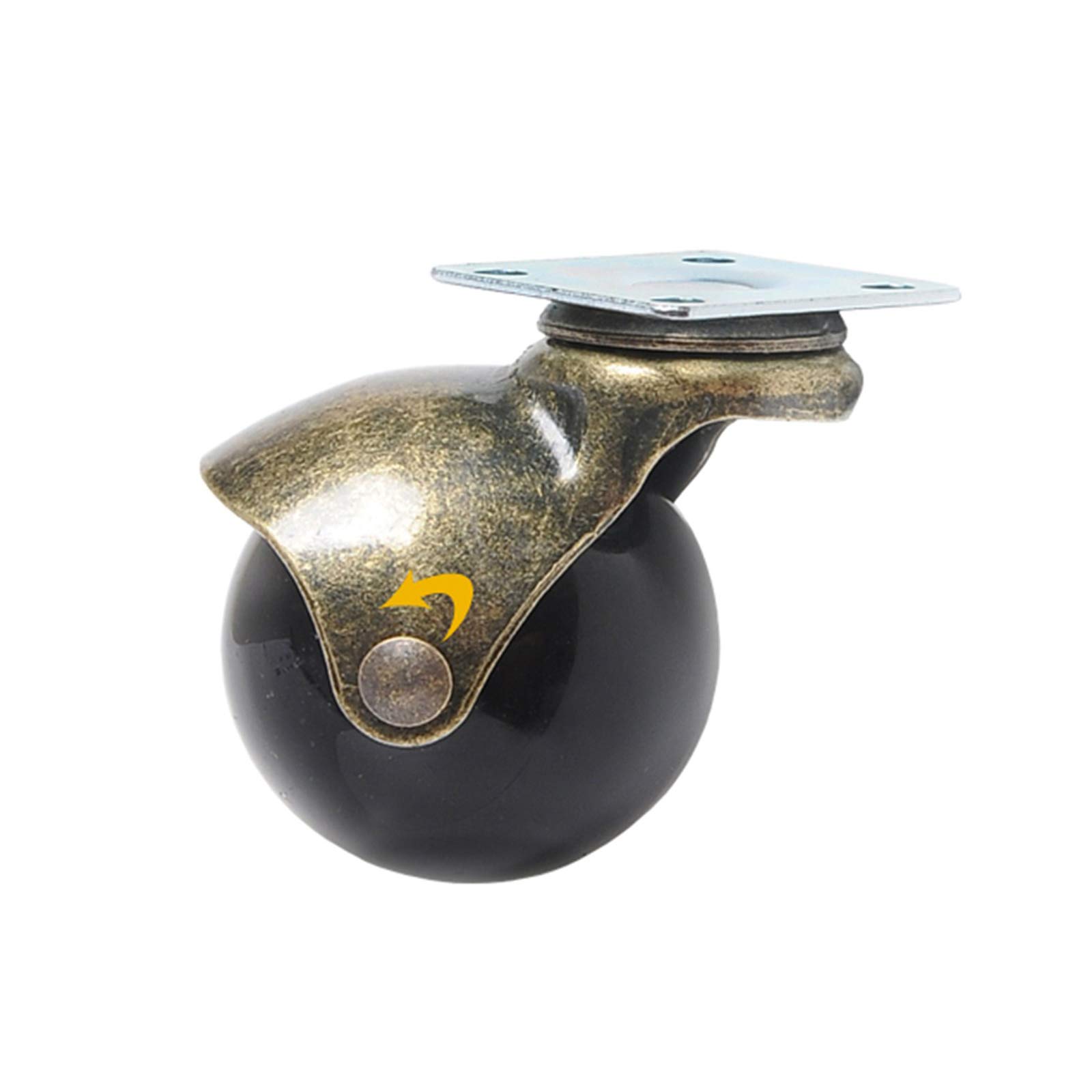 Ruote girevoli, 4 Ruote girevoli a Sfera, Ruote girevoli in Nylon da 2" e 50 mm, Ruote girevoli di Ricambio per mobili antichi (Freno + Universale)
