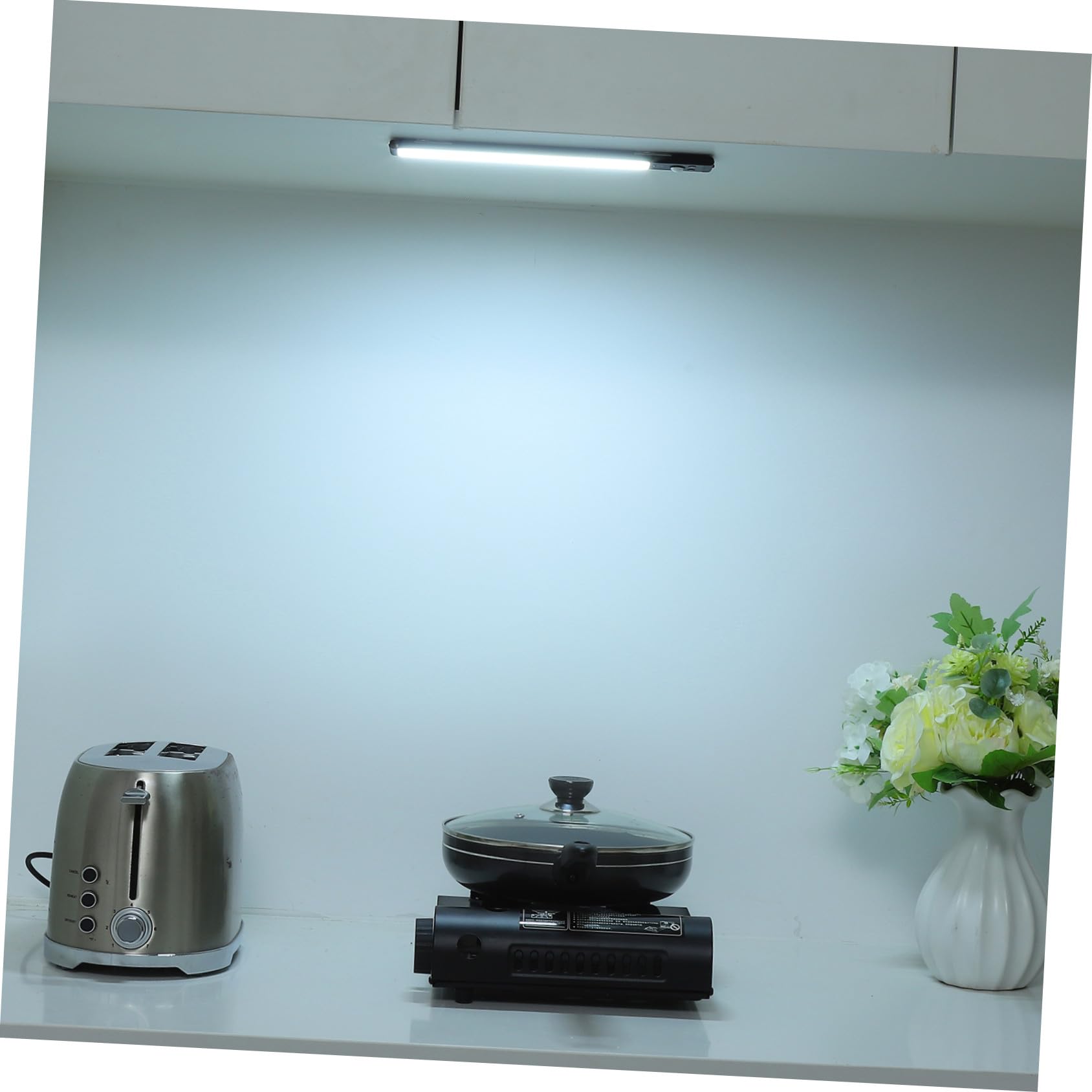 SHINEOFI 4pièces Éclairage Les Armoires De Cuisine Avec Détecteur De Mouvement Et Lampes Led Lumineuses Pour Utilisation Pratique Et Simple
