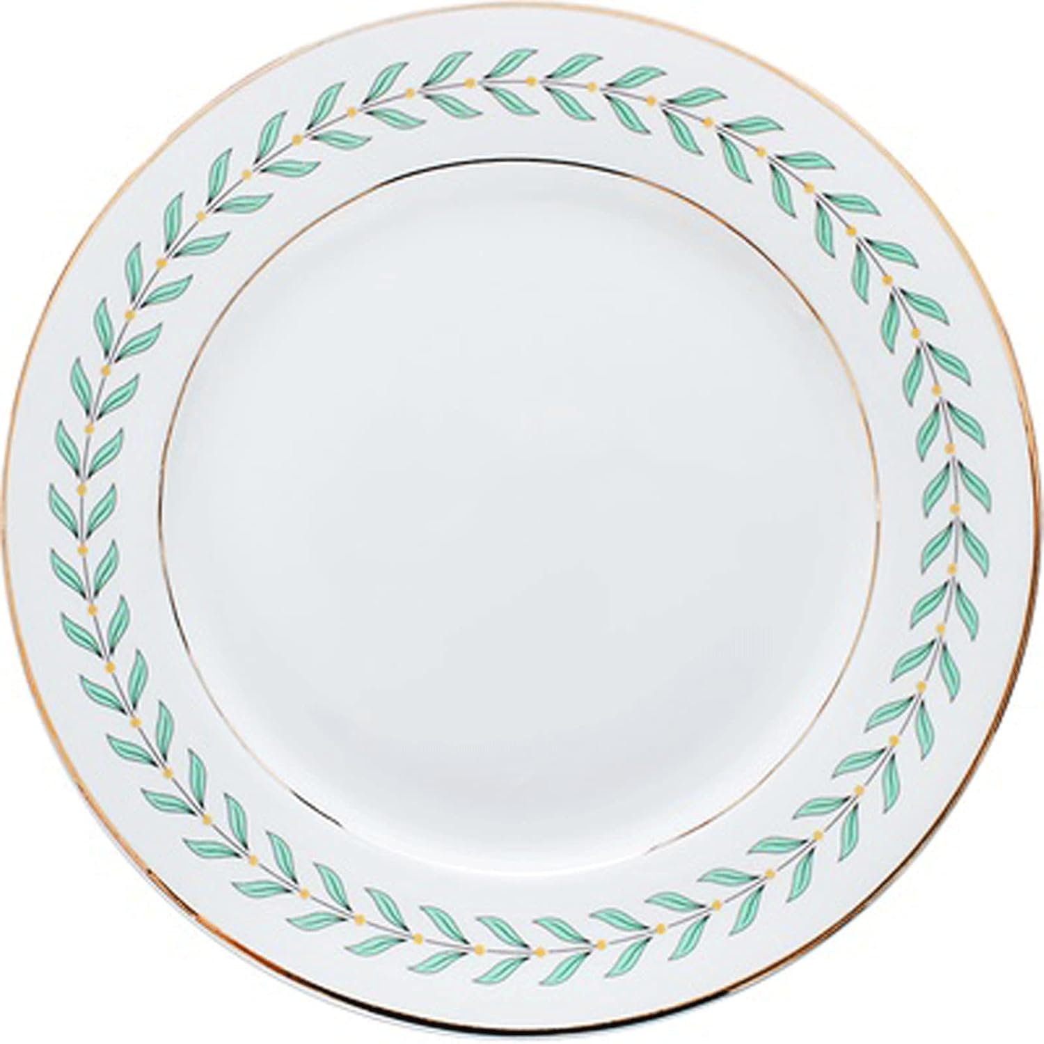 ALLMRO Dinner Plates Green Leaf Dinner Plate Soup Bowl