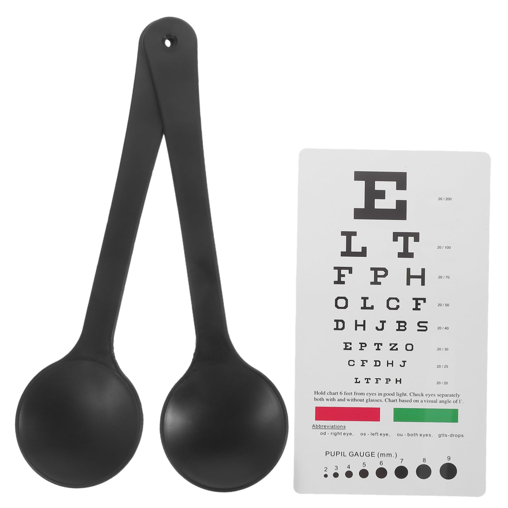 ULTECHNOVO Vision Test Kit 1 Set Eye Chart Eye Exam Chart with Handheld Occluder Students Home