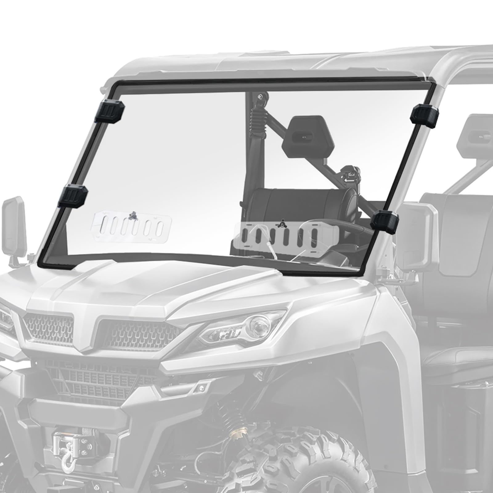 Scratch Resistant & Vented Windshield Compatible with CFMOTO UFORCE 1000 2019-2025 & 1000 XL 2022-2025 PC Front Windshield Protects Against Wind, Dust, Dirt, Snow, Rain