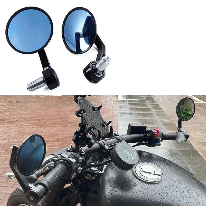 Amazon.co.jp: 1 ペア 7/8'' 22mm オートバイ バーエンド ミラー