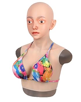 人工乳房　シリコンバスト　フィメールマスク一体型モデル　Eカップ01 Amazon.co.jp: フィメールマスク 女装シリコンバストDカップ