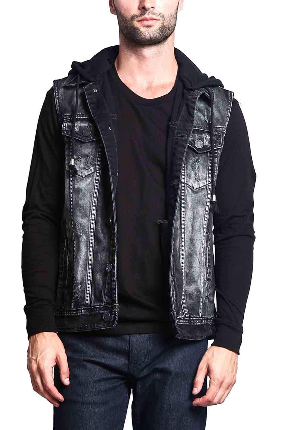 Rocker Denim Jean Vest Jacket