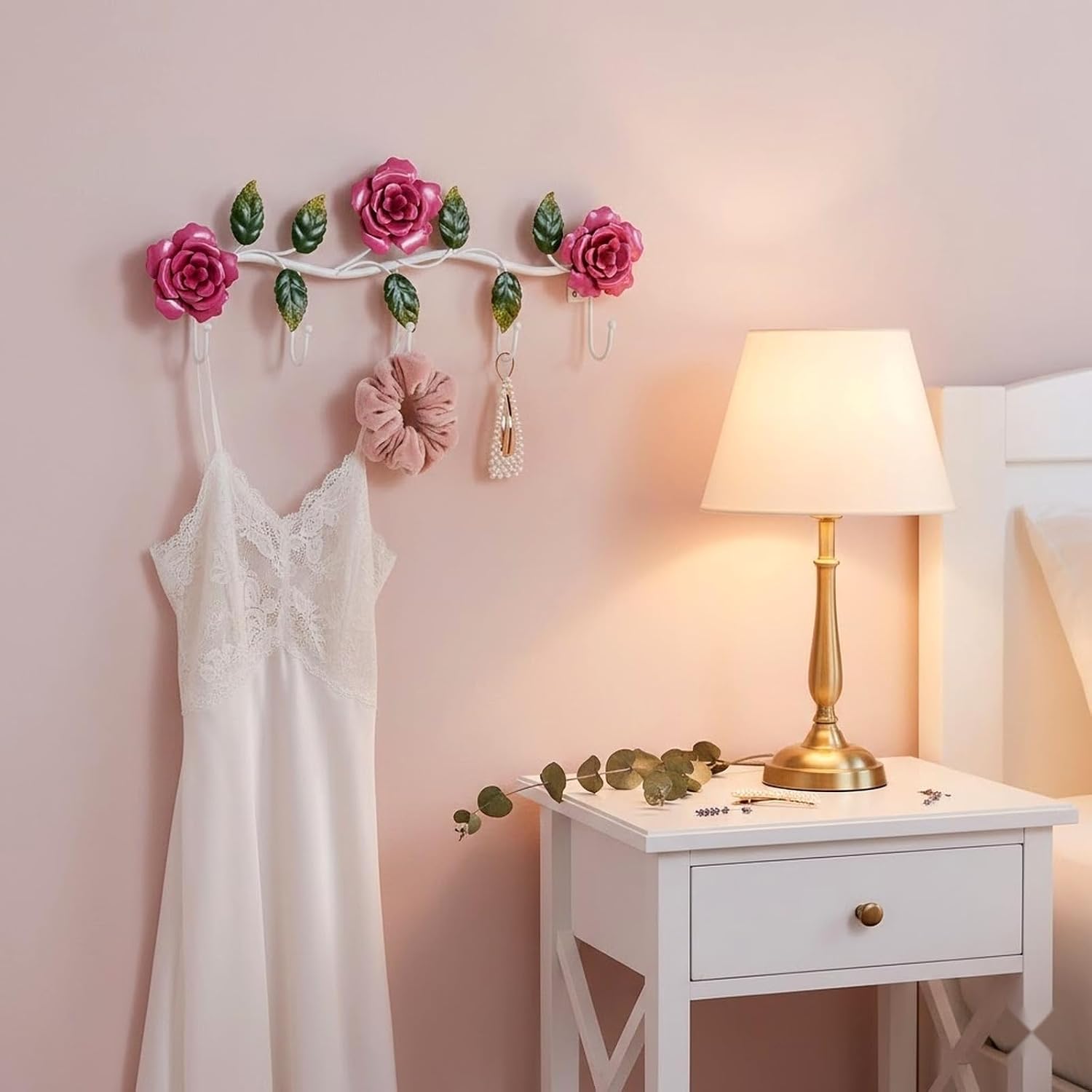 LOGOFUN Metal Rose Flower Wall Hooks image 5